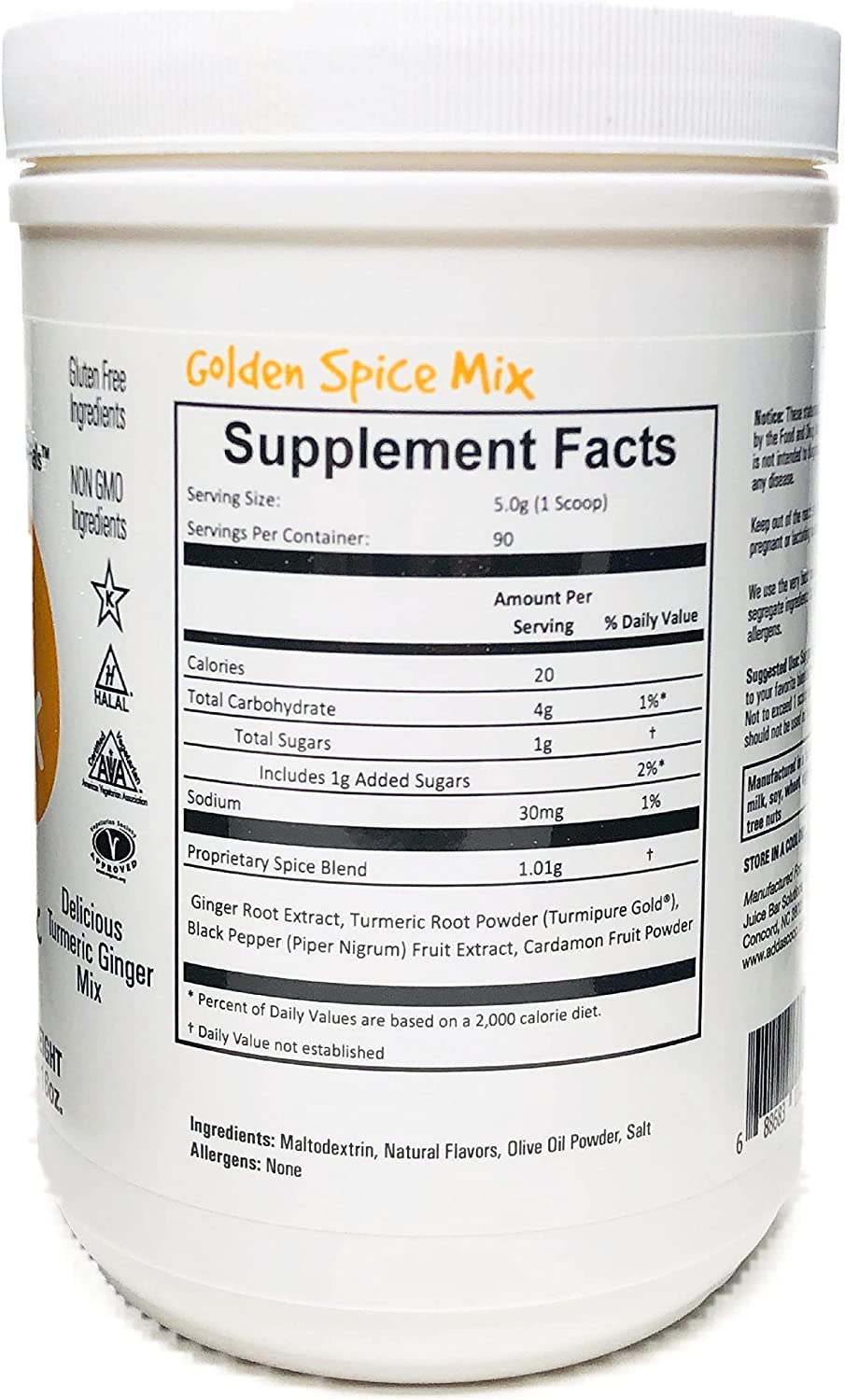 Golden Milk Ginger Turmeric Spice Mix