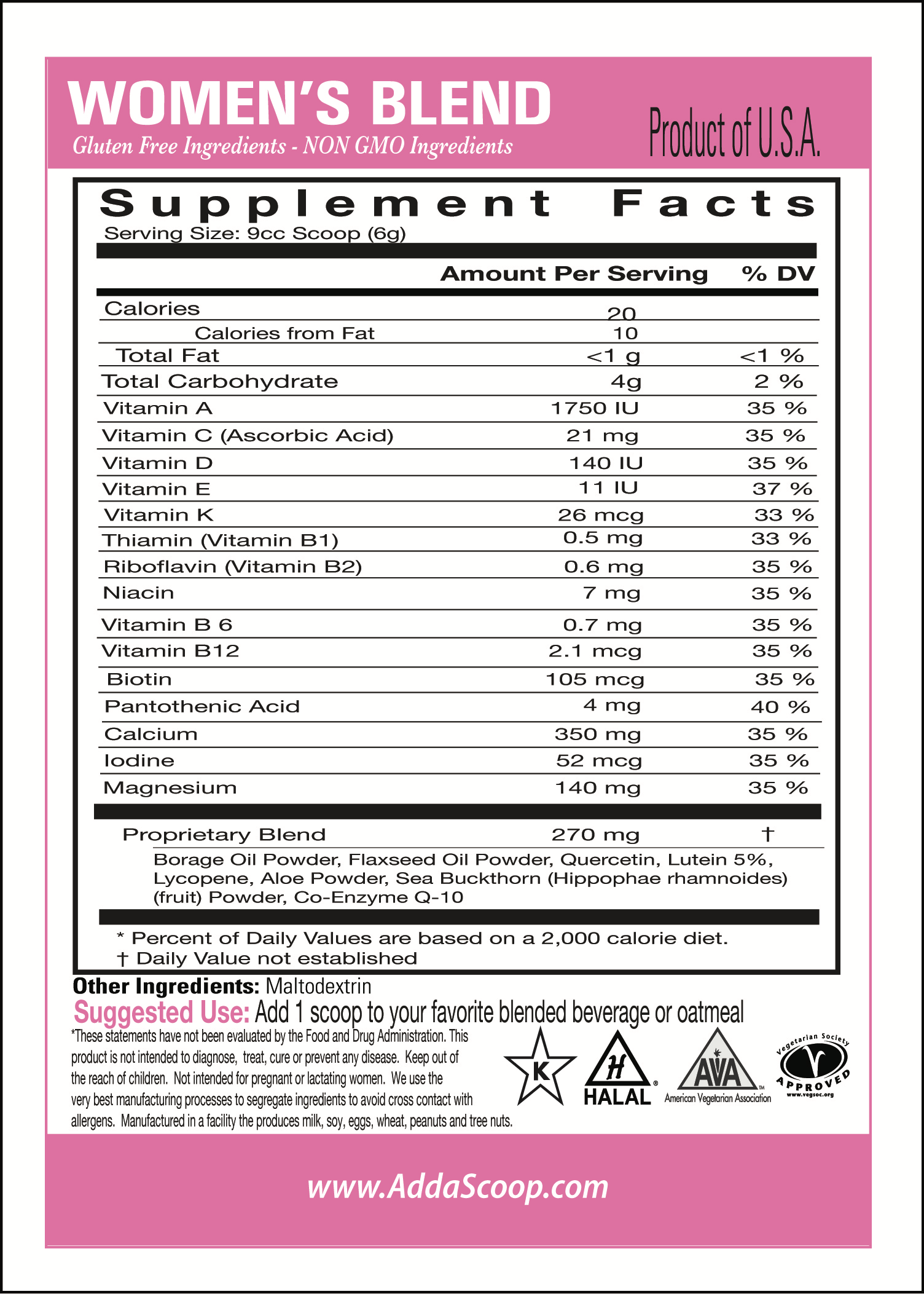 Women’s Blend